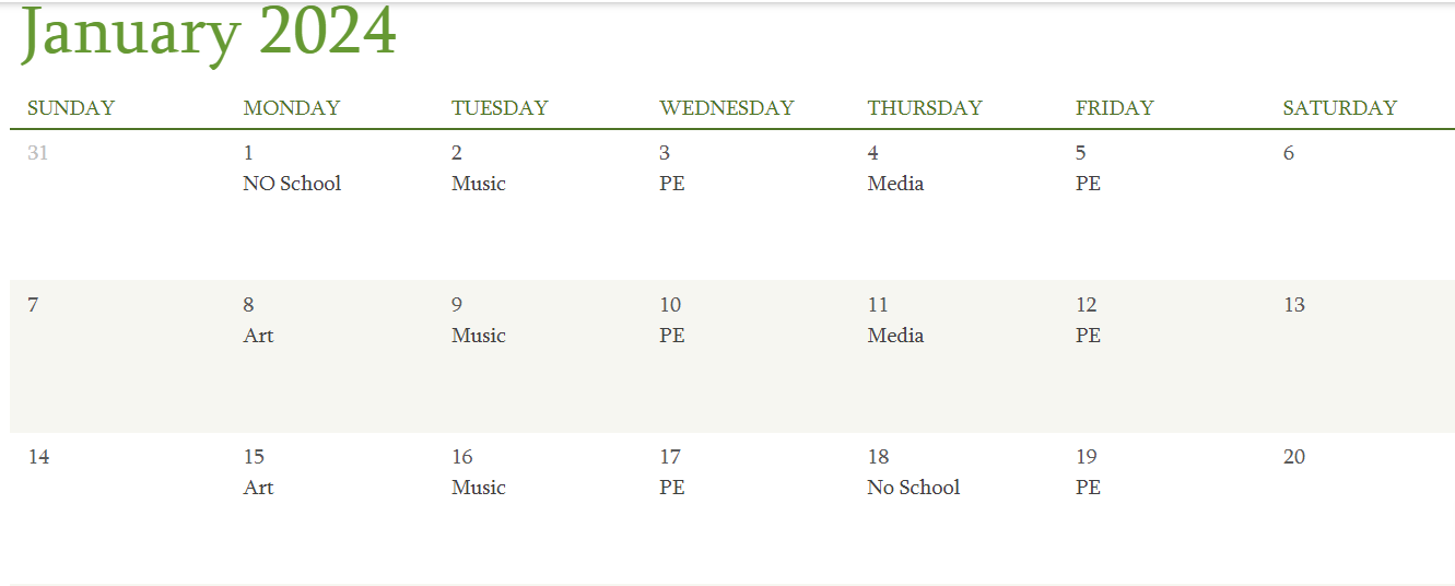 Elementary Specials Scheduling – PAEC Help Desk